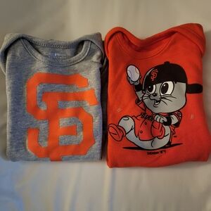 Genuine Merchandise Kids Long Sleeve Tees - Gray and Orange